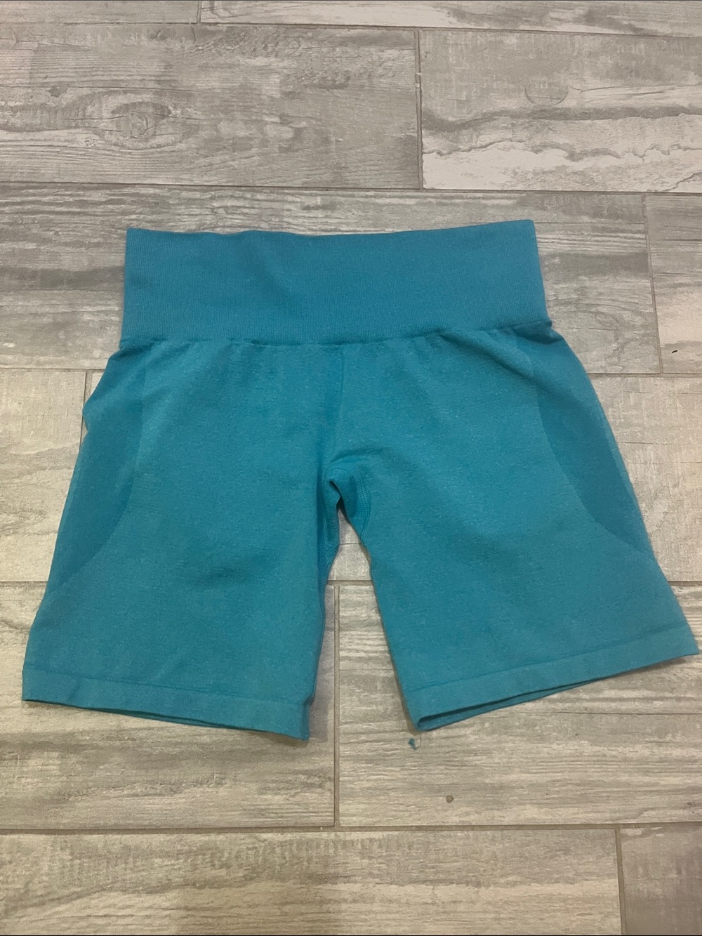 NVGTN Teal Sculpting High-Waist Bike Shorts
